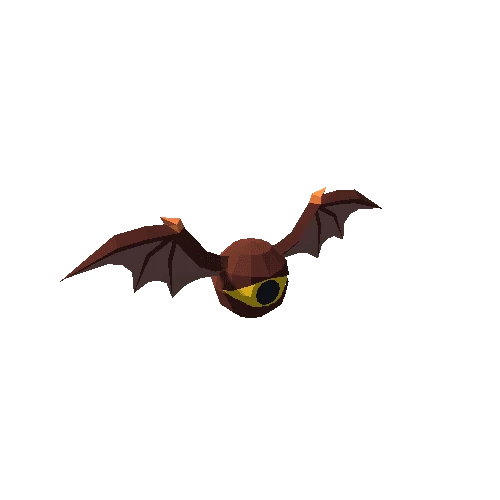 Polygonal One Eyed Bat Red